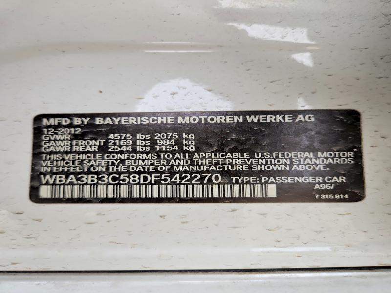Aukcja sprzedaży 2013 Bmw 328, vin: WBA3B3C58DF542270, numer aukcji: 46486476