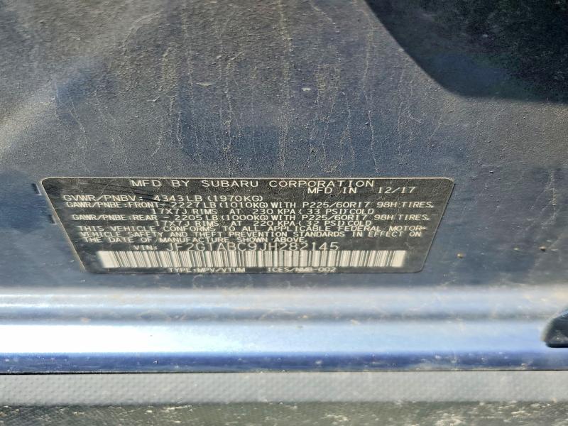 2018 Subaru Crosstrek მანქანა იყიდება აუქციონზე, vin: JF2GTABC9JH282145, აუქციონის ნომერი: 46928326