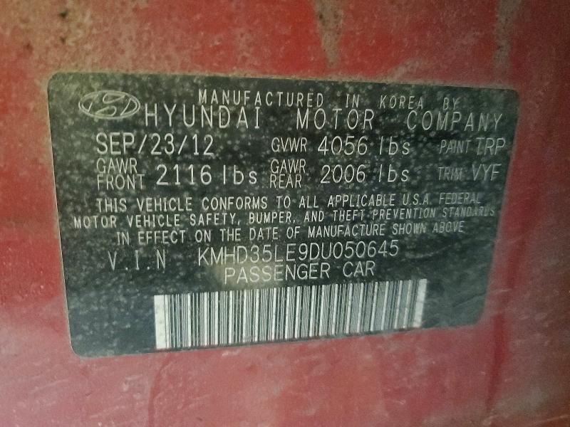 Aukcja sprzedaży 2013 Hyundai Elantra Gt, vin: KMHD35LE9DU050645, numer aukcji: 79301265