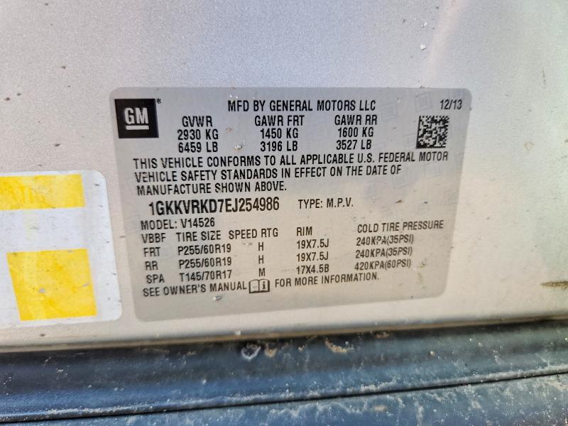 Aukcja sprzedaży 2014 Gmc Acadia, vin: 1GKKVRKD7EJ254986, numer aukcji: 45847516