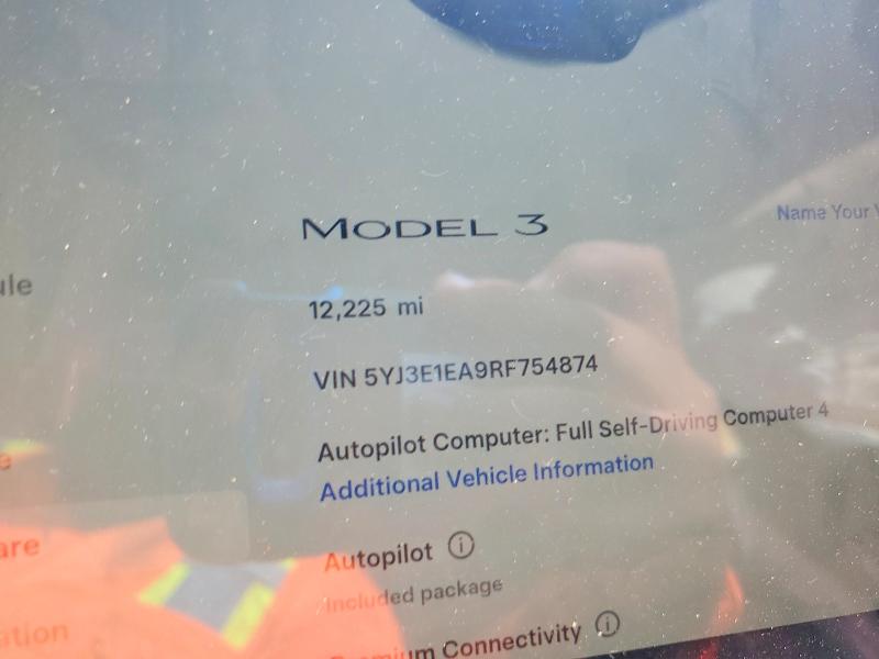 Продажа на аукционе авто 2024 Tesla Model 3, vin: 5YJ3E1EA9RF754874, номер лота: 46055136