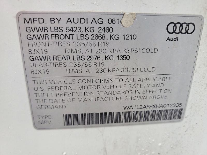 Продажа на аукционе авто 2017 Audi Q5, vin: WA1L2AFPXHA012335, номер лота: 46716256