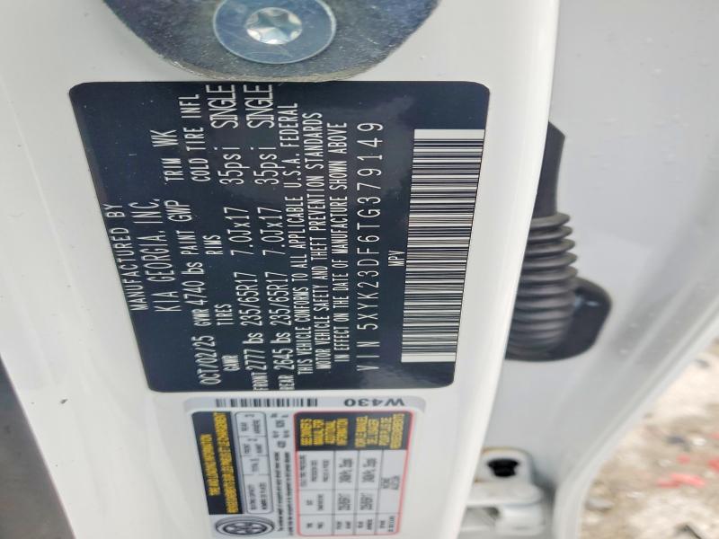 2026 Kia Sportage მანქანა იყიდება აუქციონზე, vin: 5XYK23DF6TG379149, აუქციონის ნომერი: 79423805