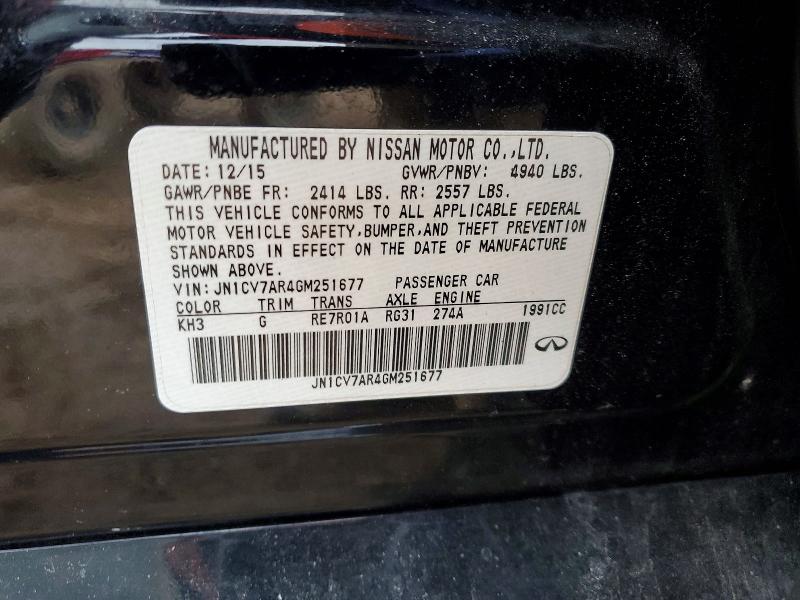 Aukcja sprzedaży 2016 Infiniti Q50, vin: JN1CV7AR4GM251677, numer aukcji: 45664286