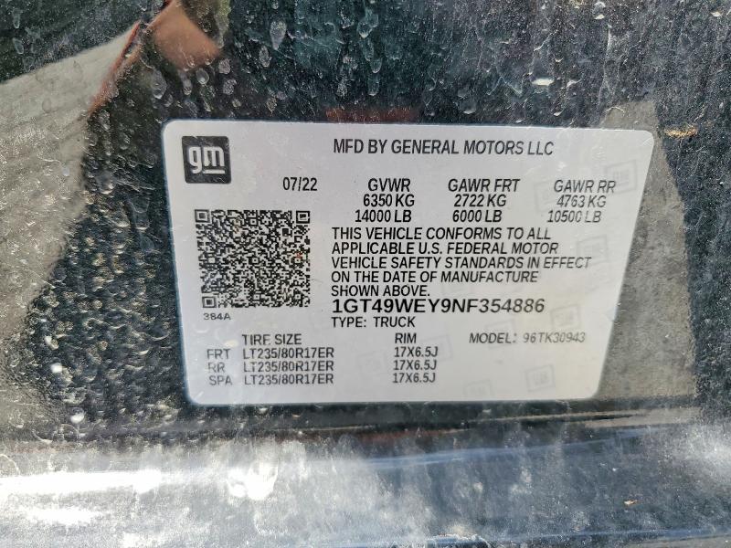 Продажа на аукционе авто 2022 Gmc Sierra, vin: 1GT49WEY9NF354886, номер лота: 47981406