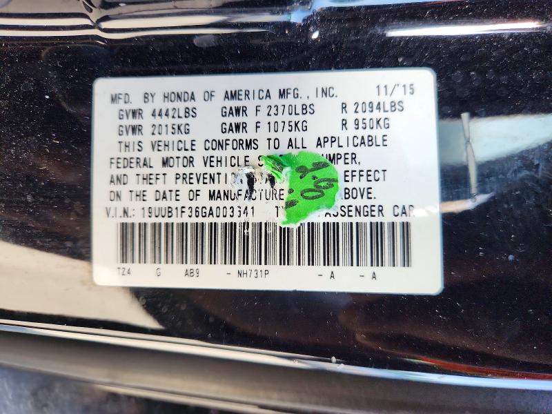 Продаж на аукціоні авто 2016 Acura Tlx, vin: 19UUB1F36GA003641, номер лоту: 47222816