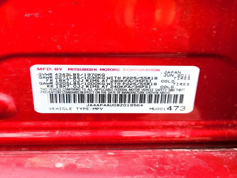 Aukcja sprzedaży 2011 Mitsubishi Outlander Sport, vin: JA4AP4AU0BZ018564, numer aukcji: 47963946