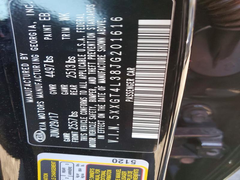 47038276 :رقم المزاد ، 5XXGT4L38JG201616 vin ، 2018 Kia Optima مزاد بيع