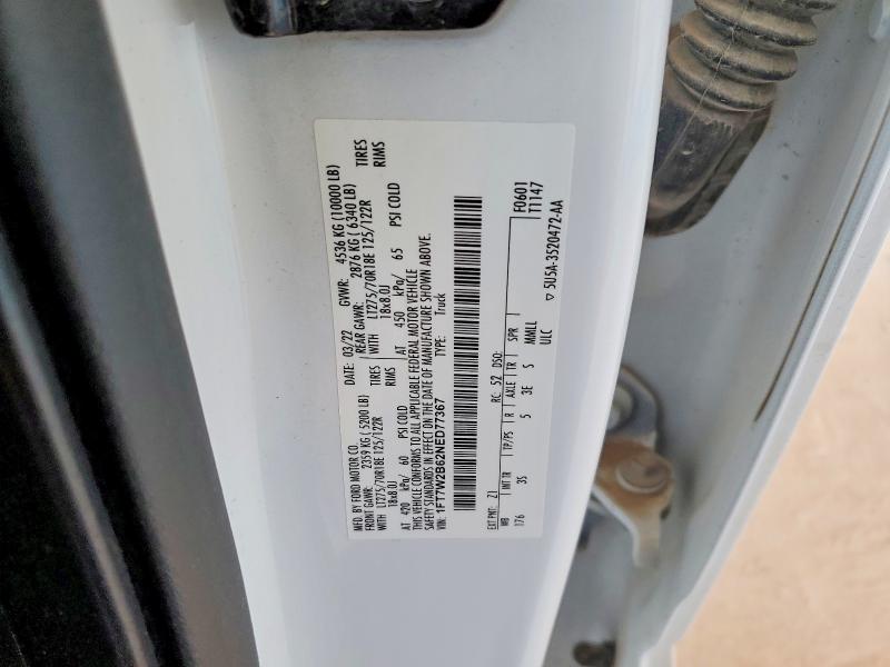 Продажа на аукционе авто 2022 Ford F250, vin: 1FT7W2B62NED77367, номер лота: 52975126