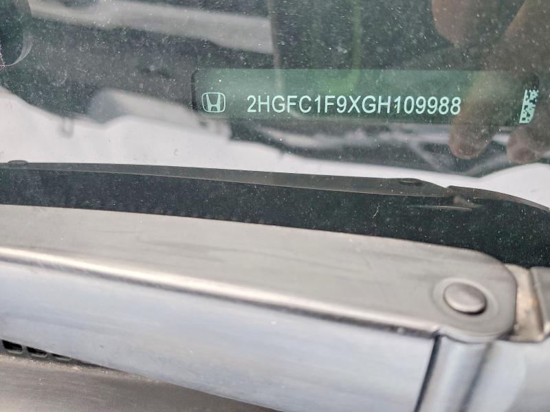 41731706 :رقم المزاد ، 2HGFC1F9XGH109988 vin ، 2016 Honda Civic مزاد بيع