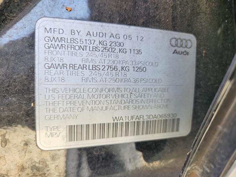 Aukcja sprzedaży 2013 Audi A4 Allroad, vin: WA1UFAFL3DA065930, numer aukcji: 47407856