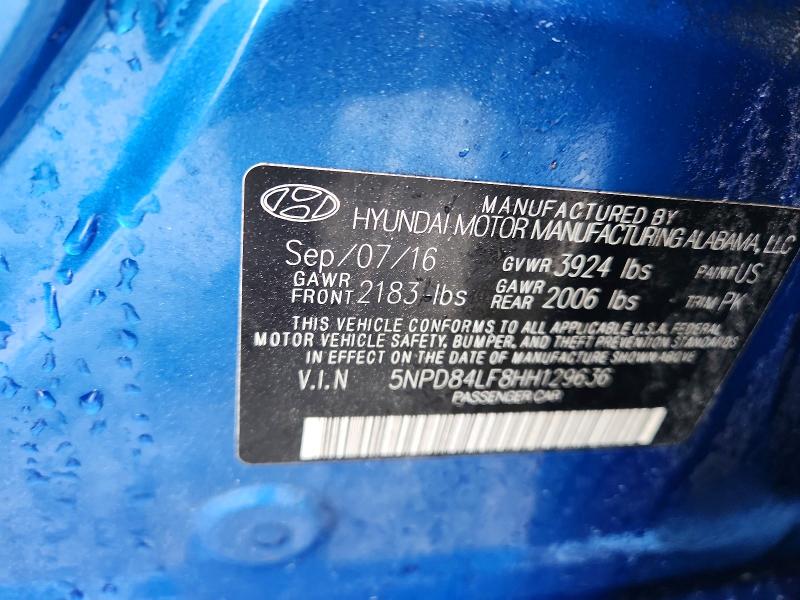 Aukcja sprzedaży 2017 Hyundai Elantra, vin: 5NPD84LF8HH129636, numer aukcji: 79988995