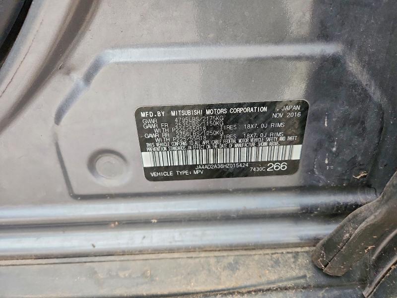 Aukcja sprzedaży 2017 Mitsubishi Outlander, vin: JA4AD2A36HZ015424, numer aukcji: 48294046