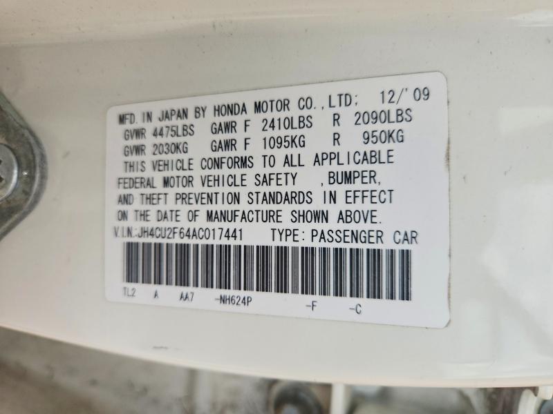 Продажа на аукционе авто 2010 Acura Tsx, vin: JH4CU2F64AC017441, номер лота: 48095576
