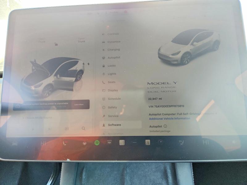 2023 Tesla Model Y მანქანა იყიდება აუქციონზე, vin: 7SAYGDEE9PF873819, აუქციონის ნომერი: 77632855