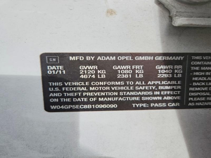 Aukcja sprzedaży 2011 Buick Regal, vin: W04GP5EC8B1096090, numer aukcji: 79931935