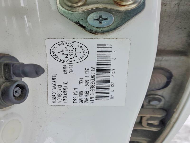 2014 Honda Civic მანქანა იყიდება აუქციონზე, vin: 2HGFB6E50EH201154, აუქციონის ნომერი: 79457705