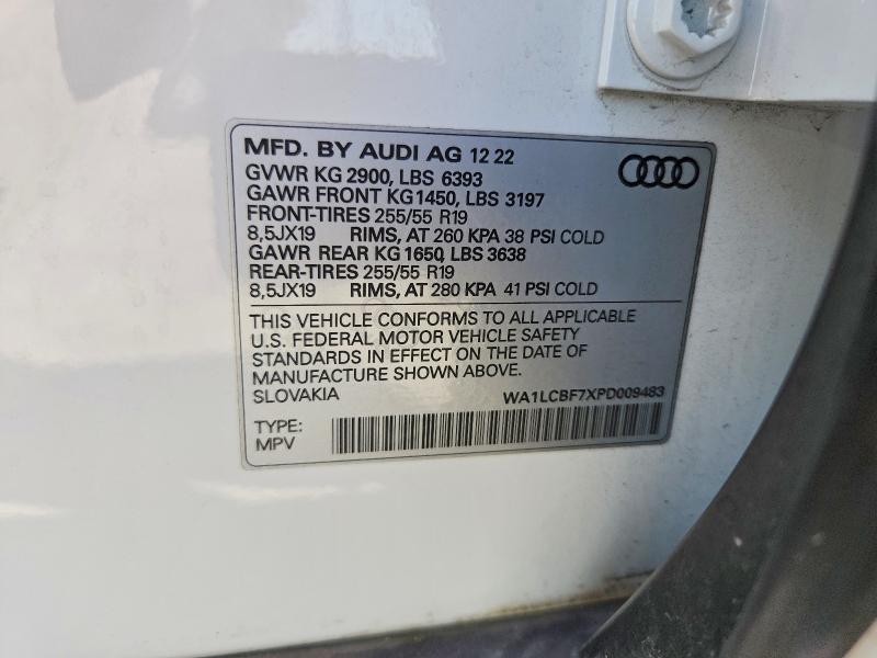 47752226 :رقم المزاد ، WA1LCBF7XPD009483 vin ، 2023 Audi Q7 مزاد بيع
