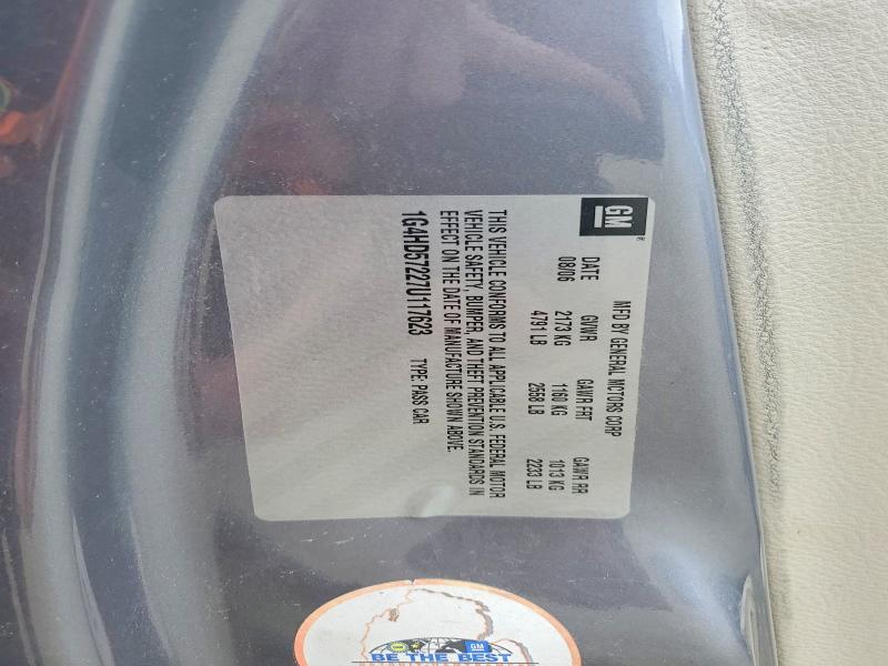 45497536 :رقم المزاد ، 1G4HD57227U117623 vin ، 2007 Buick Lucerne مزاد بيع