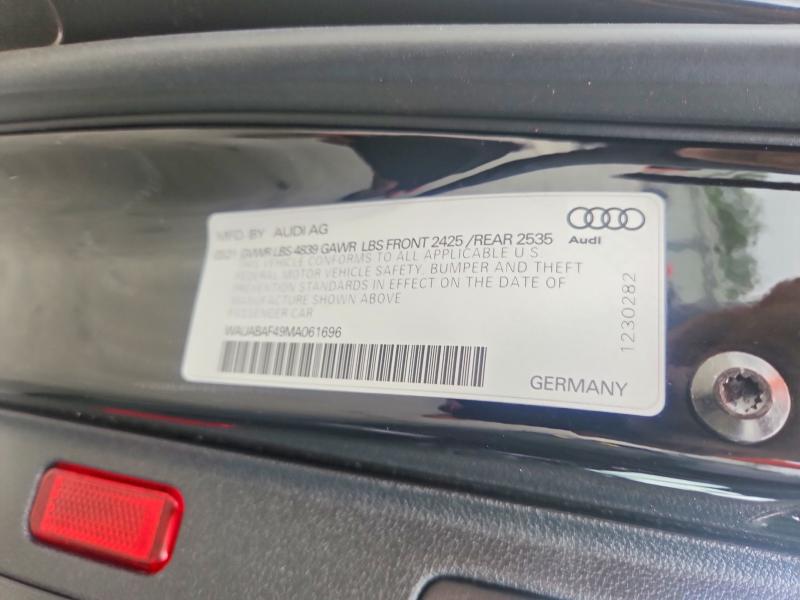 2021 Audi A4 მანქანა იყიდება აუქციონზე, vin: WAUABAF49MA061696, აუქციონის ნომერი: 47403446