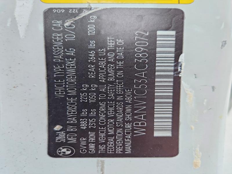 Aukcja sprzedaży 2010 Bmw 528, vin: WBANV1C53AC389072, numer aukcji: 79938945