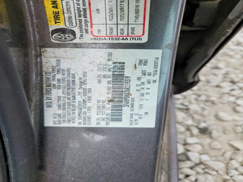 2010 Ford Fusion მანქანა იყიდება აუქციონზე, vin: 3FAHP0HA2AR359319, აუქციონის ნომერი: 47380656