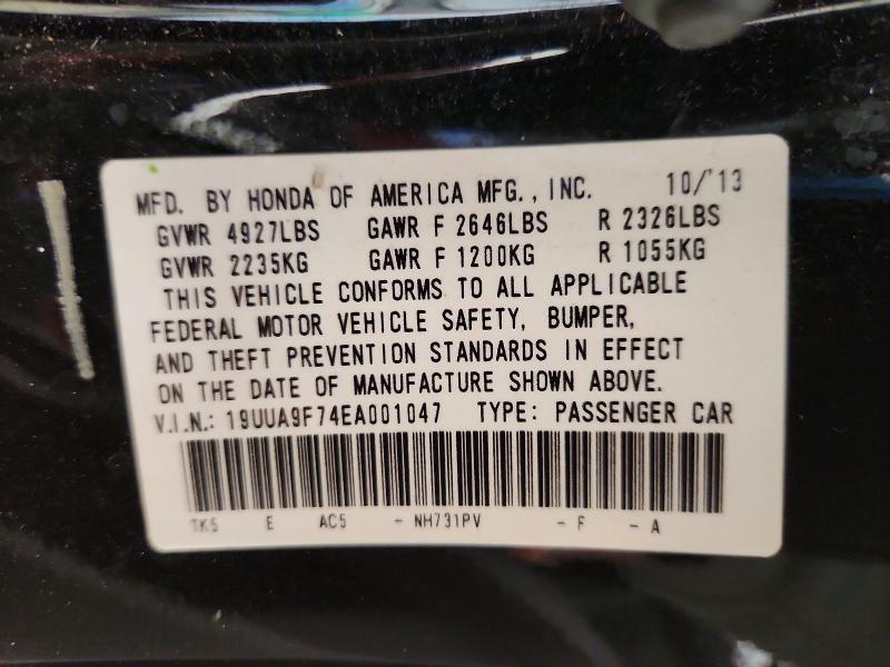 Продаж на аукціоні авто 2014 Acura Tl, vin: 19UUA9F74EA001047, номер лоту: 45722016
