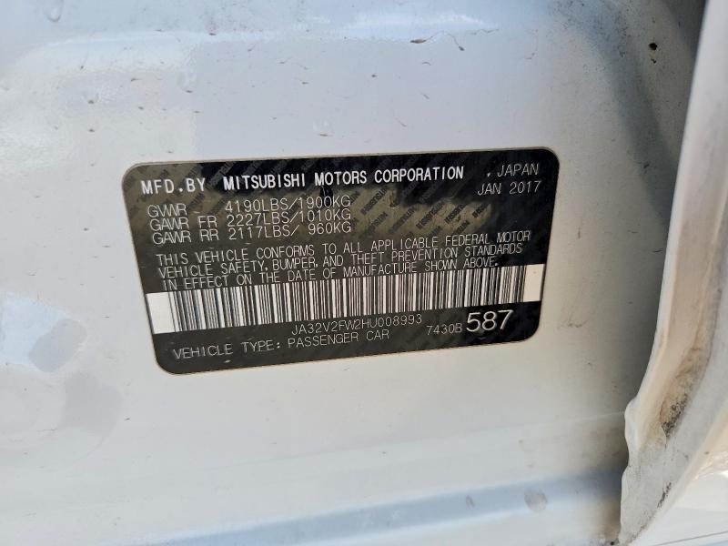 Продаж на аукціоні авто 2017 Mitsubishi Lancer, vin: JA32V2FW2HU008993, номер лоту: 45926086