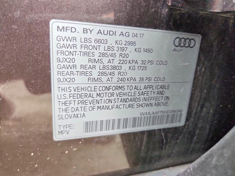 Продажа на аукционе авто 2017 Audi Q7, vin: WA1LAAF75HD056048, номер лота: 41981806