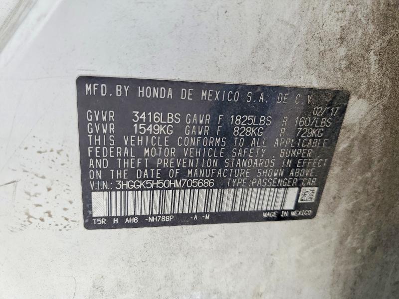 Продажа на аукционе авто 2017 Honda Fit, vin: 3HGGK5H50HM705686, номер лота: 47885826
