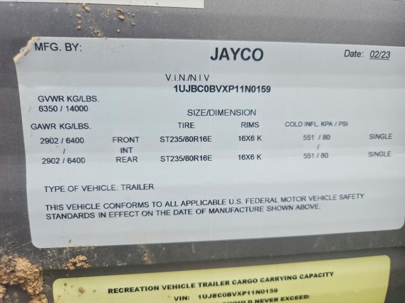 Aukcja sprzedaży 2023 Jayco Jay Flight Bungalow, vin: 1UJBC0BVXP11N0159, numer aukcji: 46300386