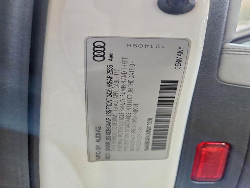 46601336 :رقم المزاد ، WAUBBAF40MN011928 vin ، 2021 Audi A4 مزاد بيع