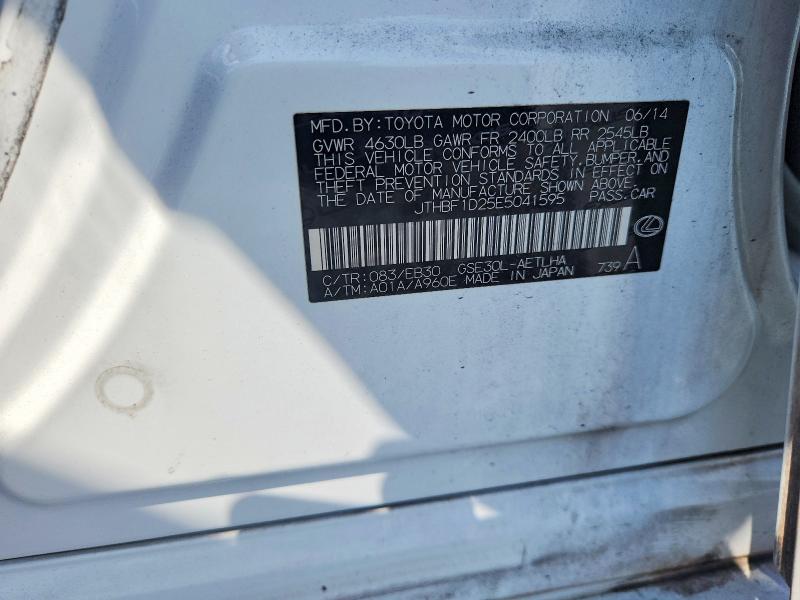 Продажа на аукционе авто 2014 Lexus Is 250, vin: JTHBF1D25E5041595, номер лота: 46133596