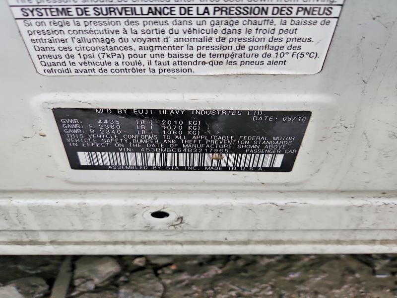 2011 Subaru Legacy მანქანა იყიდება აუქციონზე, vin: 4S3BMBC64B3217965, აუქციონის ნომერი: 79106015