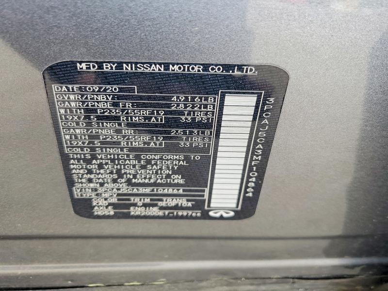 Продаж на аукціоні авто 2021 Infiniti Qx50, vin: 3PCAJ5CA3MF104864, номер лоту: 48072376