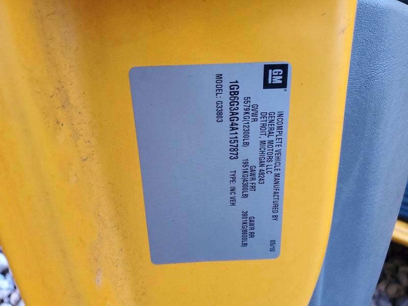 Aukcja sprzedaży 2010 Chev Express 3500, vin: 1GB6G3AG4A1157873, numer aukcji: 79761675