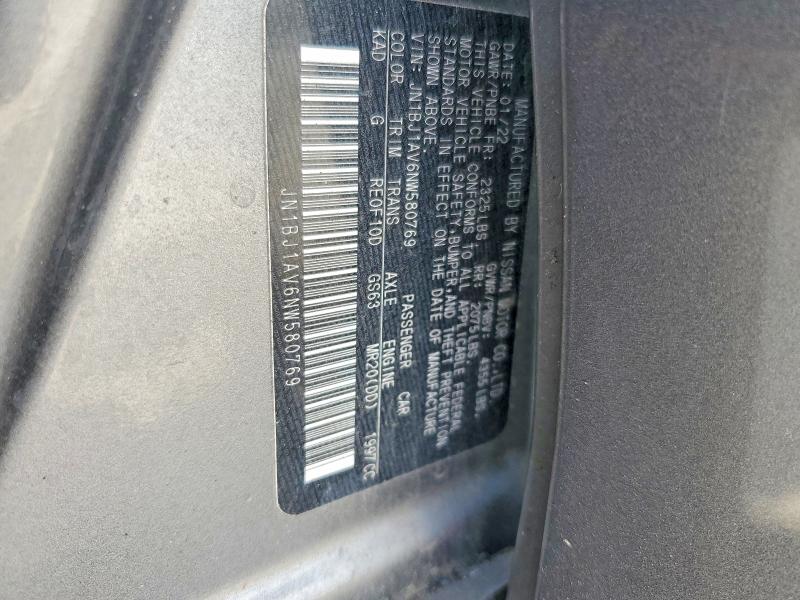 79395325 :رقم المزاد ، JN1BJ1AV6NW580769 vin ، 2022 Nissan Rogue Sport مزاد بيع