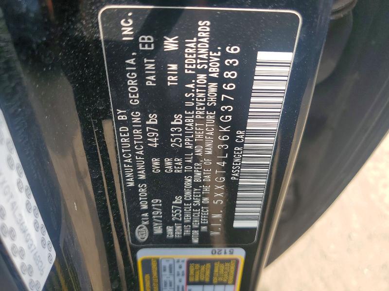 Продаж на аукціоні авто 2019 Kia Optima, vin: 5XXGT4L36KG376836, номер лоту: 47791156