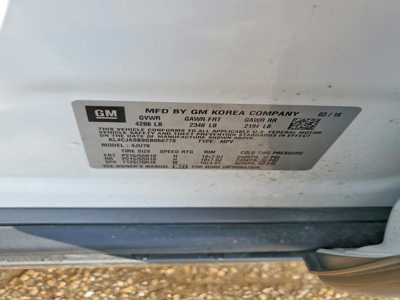 Aukcja sprzedaży 2016 Buick Encore, vin: KL4CJASB9GB666779, numer aukcji: 41640846