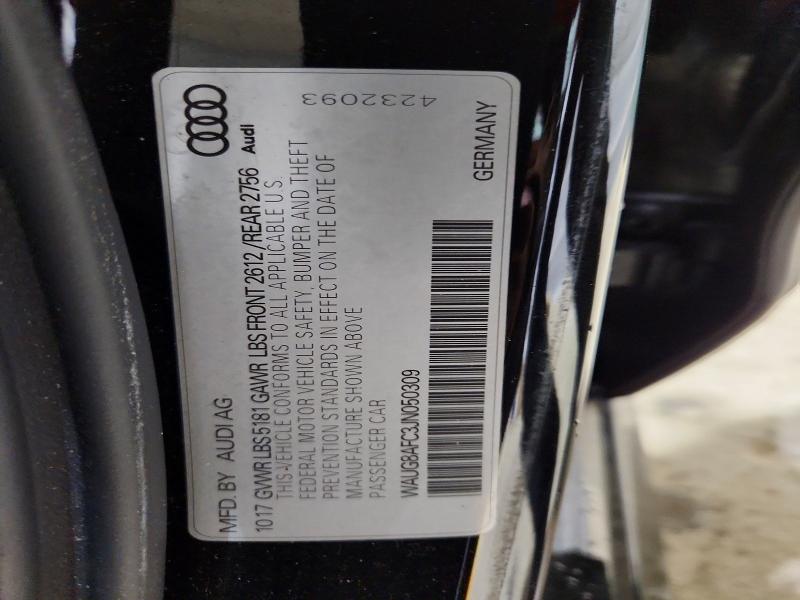 45975256 :رقم المزاد ، WAUG8AFC3JN050309 vin ، 2018 Audi A6 مزاد بيع