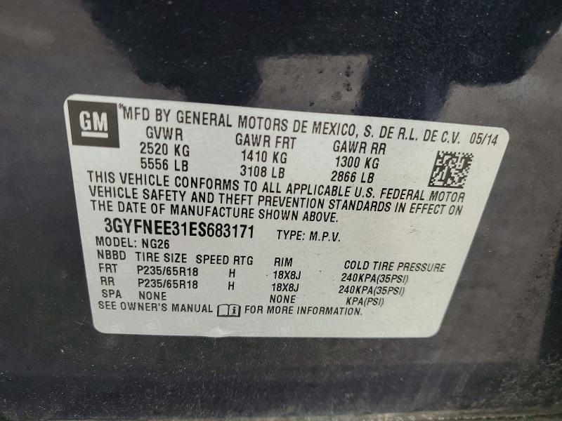 Aukcja sprzedaży 2014 Cadillac Srx, vin: 3GYFNEE31ES683171, numer aukcji: 41878496