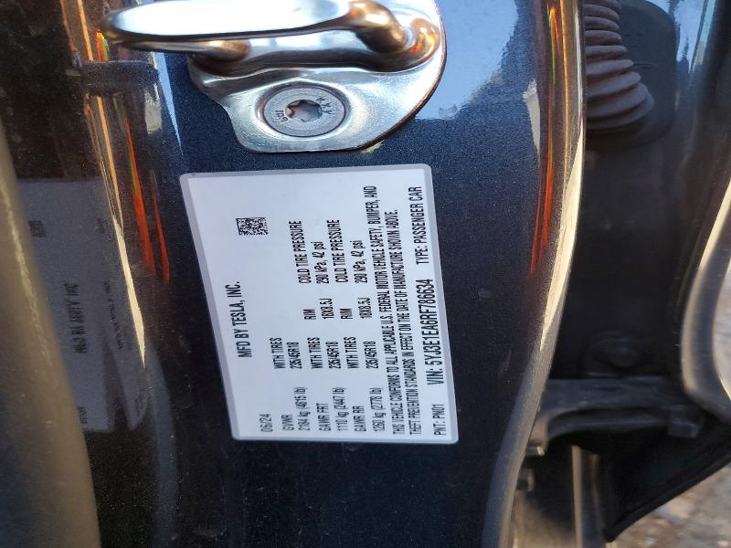 Aukcja sprzedaży 2024 Tesla Model 3, vin: 5YJ3E1EA6RF786634, numer aukcji: 45798916