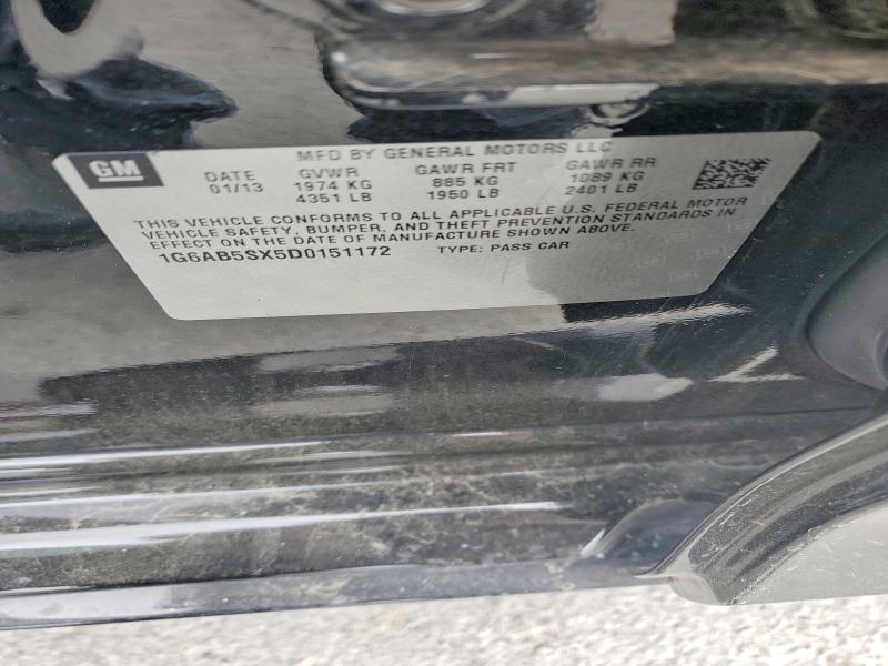 2013 Cadillac Ats მანქანა იყიდება აუქციონზე, vin: 1G6AB5SX5D0151172, აუქციონის ნომერი: 47638036
