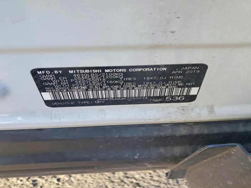 Продаж на аукціоні авто 2019 Mitsubishi Eclipse Cross, vin: JA4AT5AA8KZ050234, номер лоту: 46161506