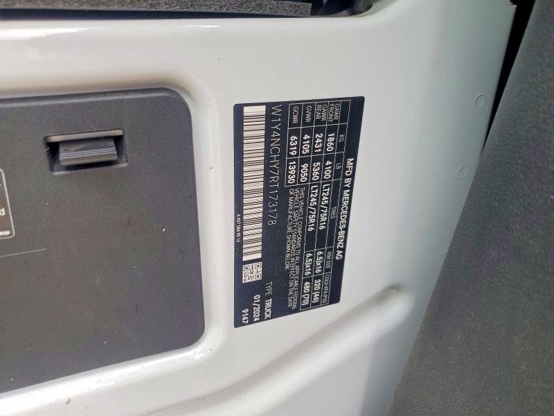 Продаж на аукціоні авто 2024 Mercedes Benz Sprinter, vin: W1Y4NCHY7RT173178, номер лоту: 47801196