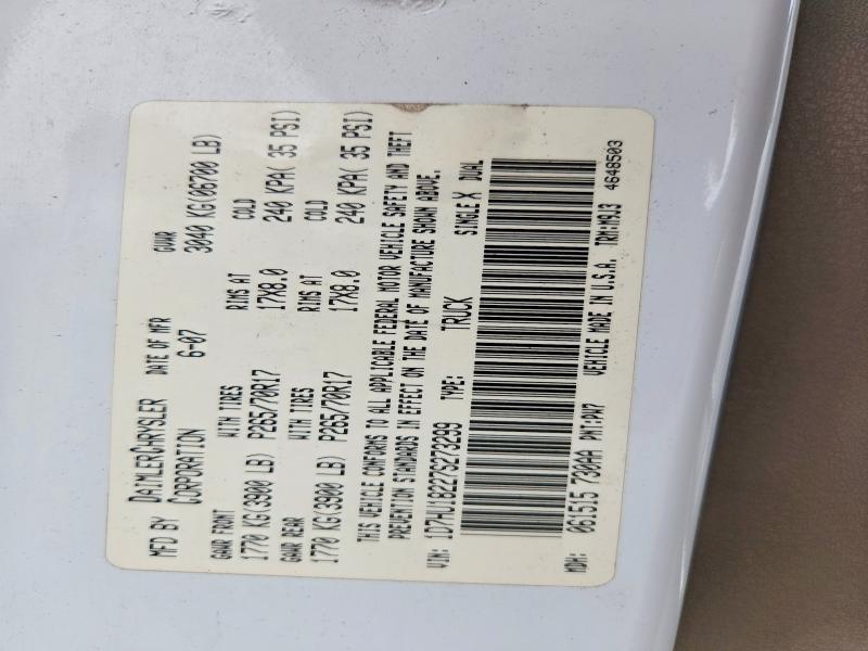 2007 Dodge Ram 1500 მანქანა იყიდება აუქციონზე, vin: 1D7HU18227S273299, აუქციონის ნომერი: 79562085