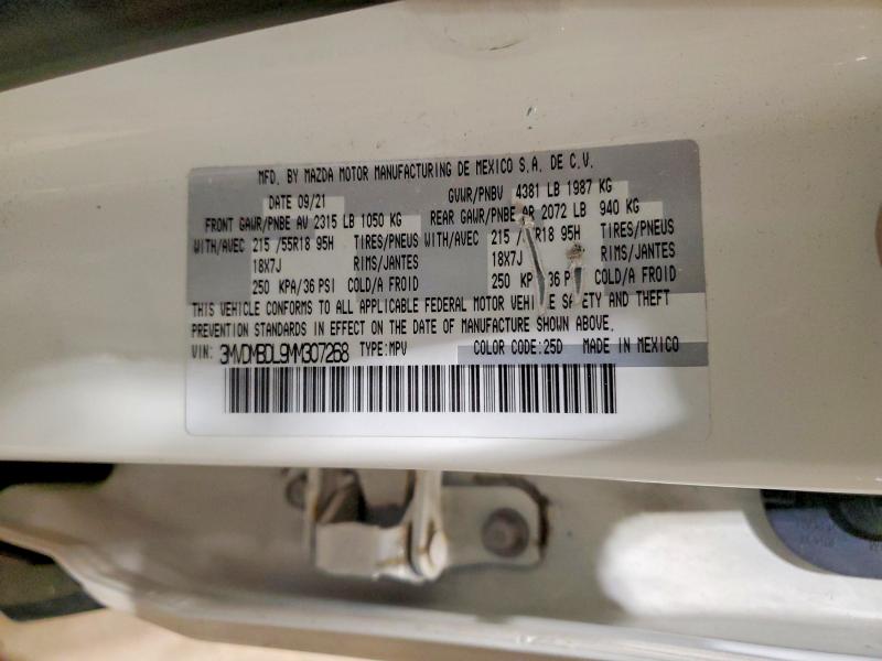 47625606 :رقم المزاد ، 3MVDMBDL9MM307268 vin ، 2021 Mazda Cx-30 مزاد بيع
