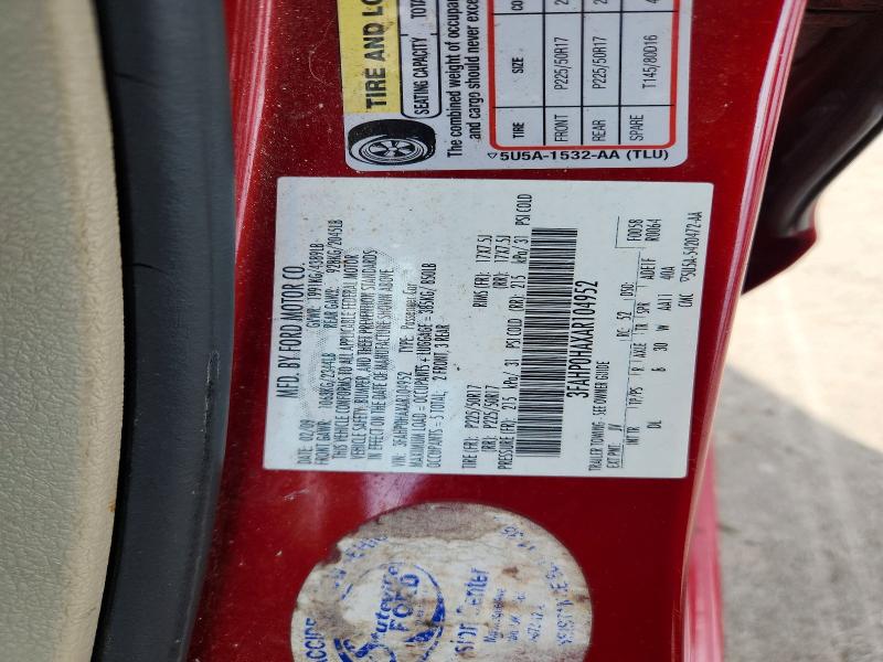 Продаж на аукціоні авто 2010 Ford Fusion, vin: 3FAHP0HAXAR104952, номер лоту: 41911756