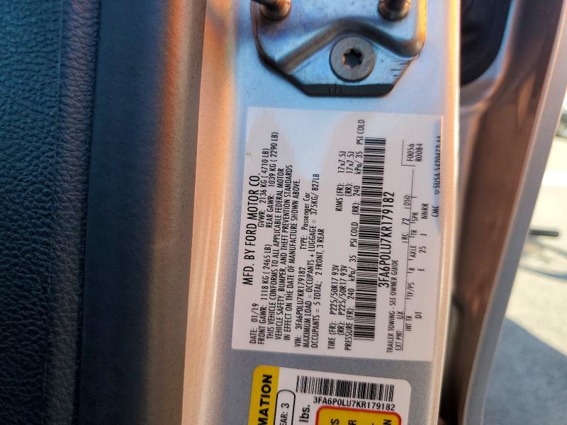 Aukcja sprzedaży 2019 Ford Fusion, vin: 3FA6P0LU7KR179182, numer aukcji: 79496725