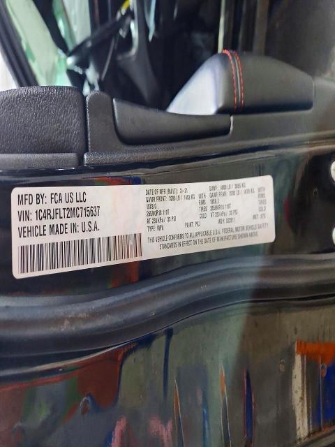 2021 Jeep Grand Cherokee მანქანა იყიდება აუქციონზე, vin: 1C4RJFLT2MC715637, აუქციონის ნომერი: 79784615